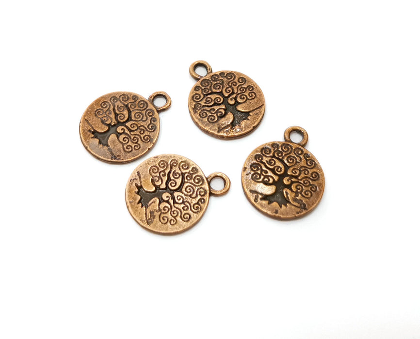 10 Tree Charms Antique Copper Plated Charms (19x15mm)  G19219