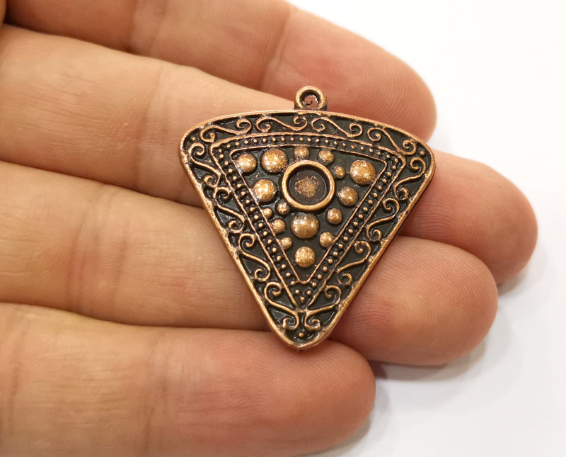 2 Copper Charms Antique Copper Plated Charm (36x35mm) G19220