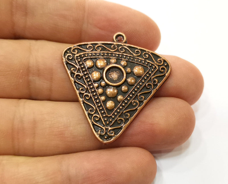 2 Copper Charms Antique Copper Plated Charm (36x35mm) G19220
