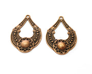 2 Copper Charms Antique Copper Plated Charms (42x28mm)  G19223