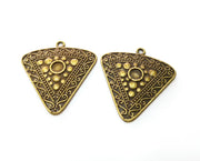 2 Antique Bronze Charms Antique Bronze Plated Charm (36x35mm) G19226