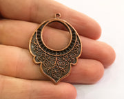 2 Copper Charms Antique Copper Plated Charms (47x33mm)  G18631