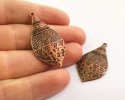 2 Copper Charms Antique Copper Plated Charms (44x23mm)  G18632