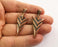 2 Copper Arrowhead Charms Antique Copper Plated Charms (47x20mm) G18636