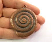 Copper Ammonite Charms Antique Copper Plated Charms (59x47mm)  G18639