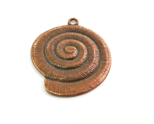 Copper Ammonite Charms Antique Copper Plated Charms (59x47mm)  G18639