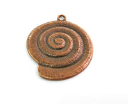 Copper Ammonite Charms Antique Copper Plated Charms (59x47mm)  G18639