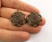 2 Copper Charms Antique Copper Plated Charms (29x25mm)  G18640