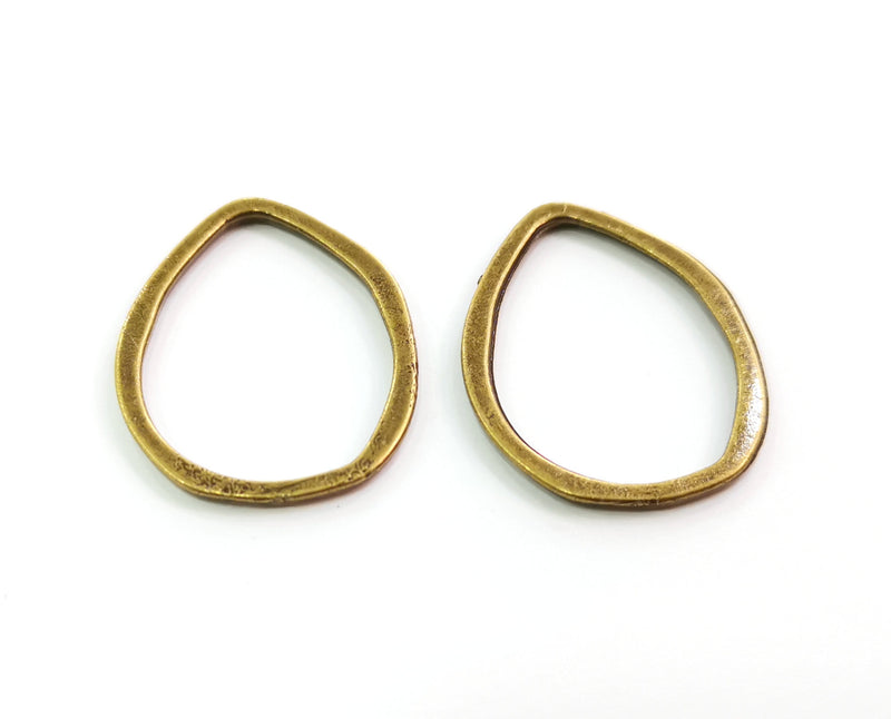 4 Antique Bronze Charms Antique Bronze Plated Charms (39x29mm)  G18642