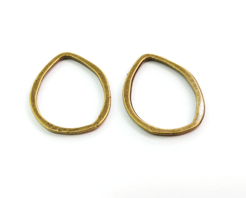 4 Antique Bronze Charms Antique Bronze Plated Charms (39x29mm)  G18642