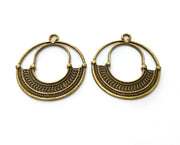 2 Antique Bronze Charms Antique Bronze Plated Charm (44x40mm) G19232