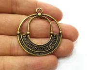 2 Antique Bronze Charms Antique Bronze Plated Charm (44x40mm) G19232