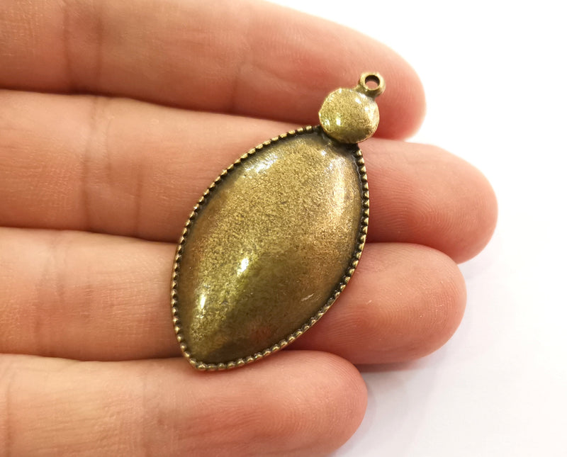 2 Antique Bronze Charm Antique Bronze Charm (46x22mm) G18649