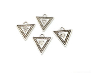10 Silver Charms Antique Silver Plated Charms (18x17mm)  G18657