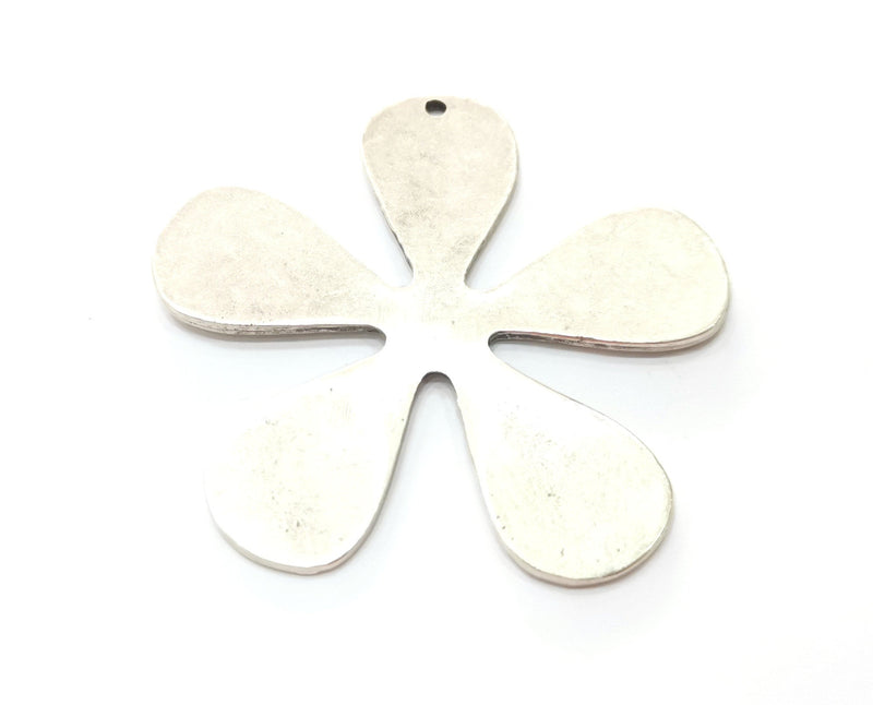 Flower Charms Antique Silver Plated Charms (61mm)  G18660