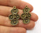 2 Reef Charms Antique Bronze Plated Charms (34x18mm) G19247