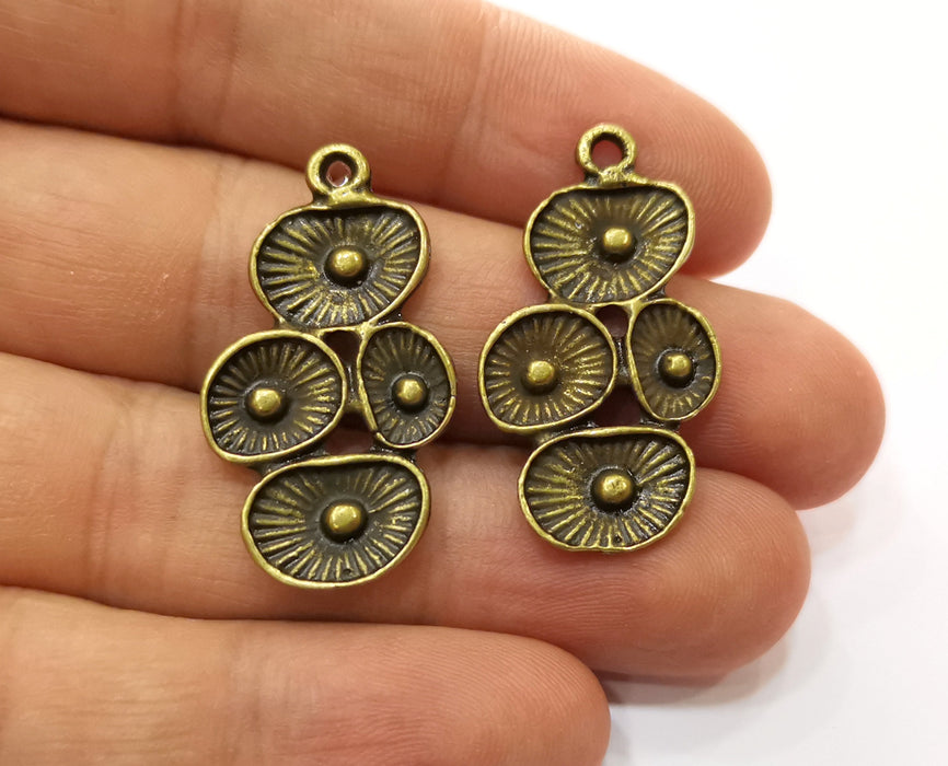 2 Reef Charms Antique Bronze Plated Charms (34x18mm) G19247