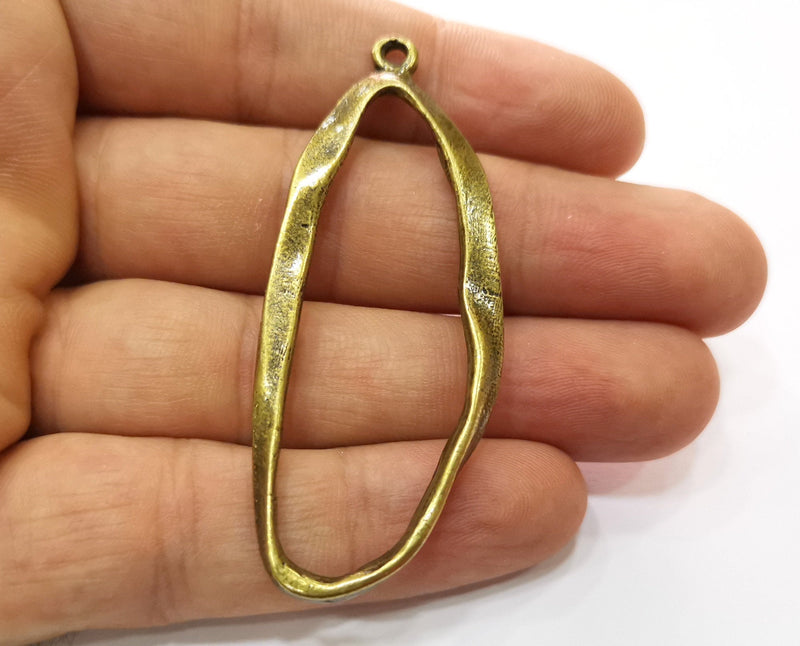 2 Antique Bronze Charms Antique Bronze Plated Charms (64x26mm)  G19249