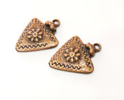2 Copper Charms Antique Copper Plated Charms (33x25mm)  G18670