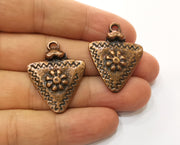 2 Copper Charms Antique Copper Plated Charms (33x25mm)  G18670