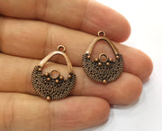 5 Copper Charms Antique Copper Plated Charms (27x20mm)  G18677