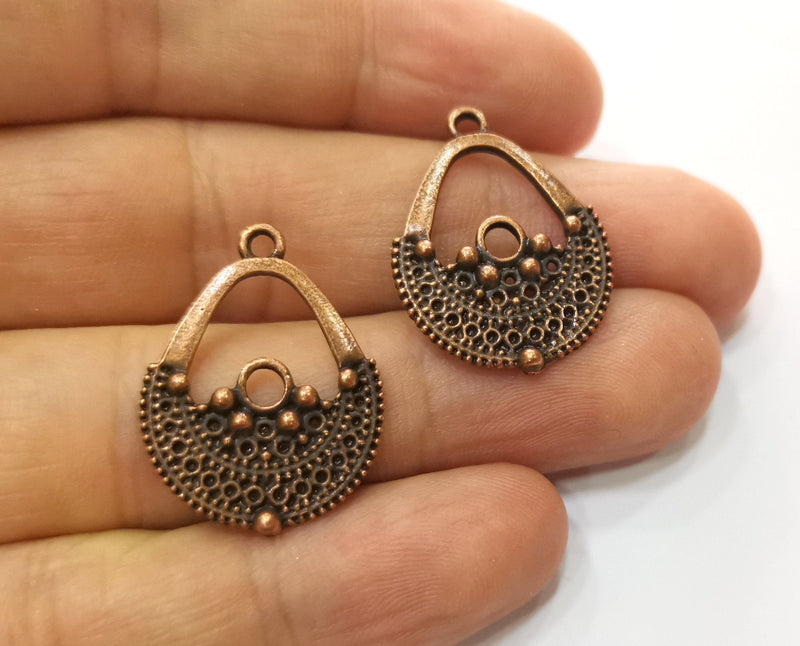 5 Copper Charms Antique Copper Plated Charms (27x20mm)  G18677