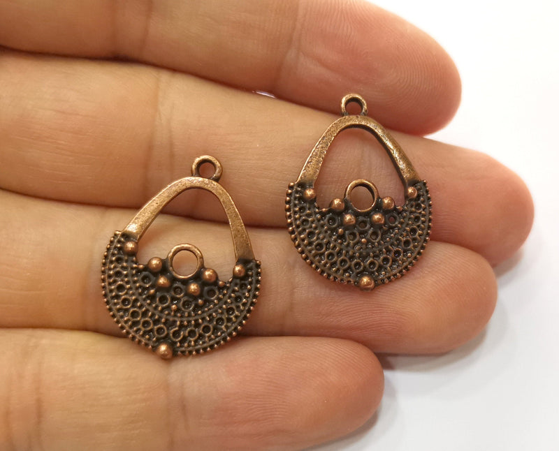 5 Copper Charms Antique Copper Plated Charms (27x20mm)  G18677