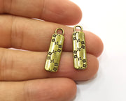 5 Antique Bronze Charms Antique Bronze Plated Charms (Both Side Same)  (27x7mm) G19255