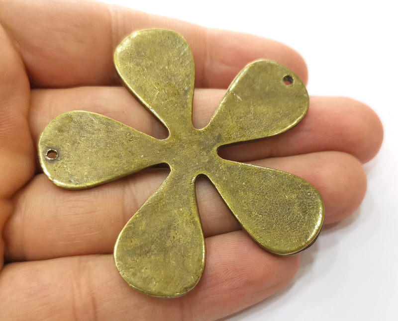 Flower Charms Connector Antique Bronze Plated Charms (61mm)  G19259
