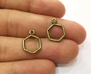 20 Antique Bronze Charms Antique Bronze Plated Charms (17x14mm) G19262