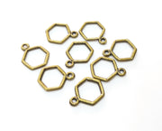 20 Antique Bronze Charms Antique Bronze Plated Charms (17x14mm) G19262