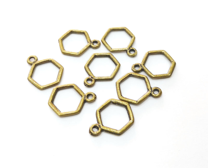 20 Antique Bronze Charms Antique Bronze Plated Charms (17x14mm) G19262