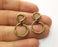 6 Eight Shape Charms Antique Bronze Plated Charms (30x17mm)  G19263