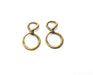 6 Eight Shape Charms Antique Bronze Plated Charms (30x17mm)  G19263