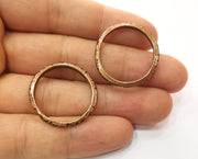5 Copper Circle Connector Antique Copper Plated Circle (28x27mm) G19266
