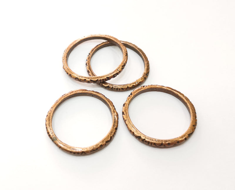 5 Copper Circle Connector Antique Copper Plated Circle (28x27mm) G19266