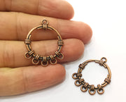4 Copper Charms Connector Antique Copper Plated Charms (33x26mm)  G18678