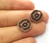 10 Copper Charms Connector Antique Copper Plated Connector (16x14mm)  G18684
