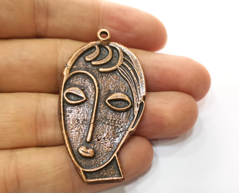 2 Copper Charms Antique Copper Plated Charms (53x28mm)  G18686