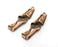 2 Copper Folded Plate Charms Antique Copper Plated Charms (51x13mm) G18688