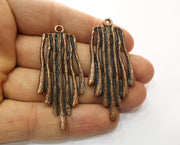 2 Copper Stalactites Charms Antique Copper  Plated Charms (57x25mm) G18689