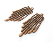 2 Copper Stalactites Charms Antique Copper  Plated Charms (57x25mm) G18689
