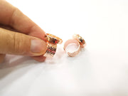 Rose Gold Ring Blank Base Bezel Settings Rose Gold Cabochon Base Mountings Adjustable Resin Ring (18mm Blank)  G18700