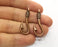 2 Copper Hook Charms Antique Copper Plated Charms (36x13mm) G18704