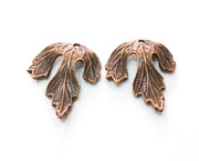 2 Leaf Charms Antique Copper Plated Charms (30x25mm) G18706
