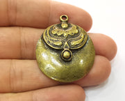 2 Antique Bronze Charms Antique Bronze Plated Charms (39x32mm) G19272