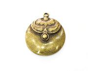 2 Antique Bronze Charms Antique Bronze Plated Charms (39x32mm) G19272