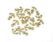 20 Anchor Charms Antique Bronze Plated Charms (13x10mm) G19279