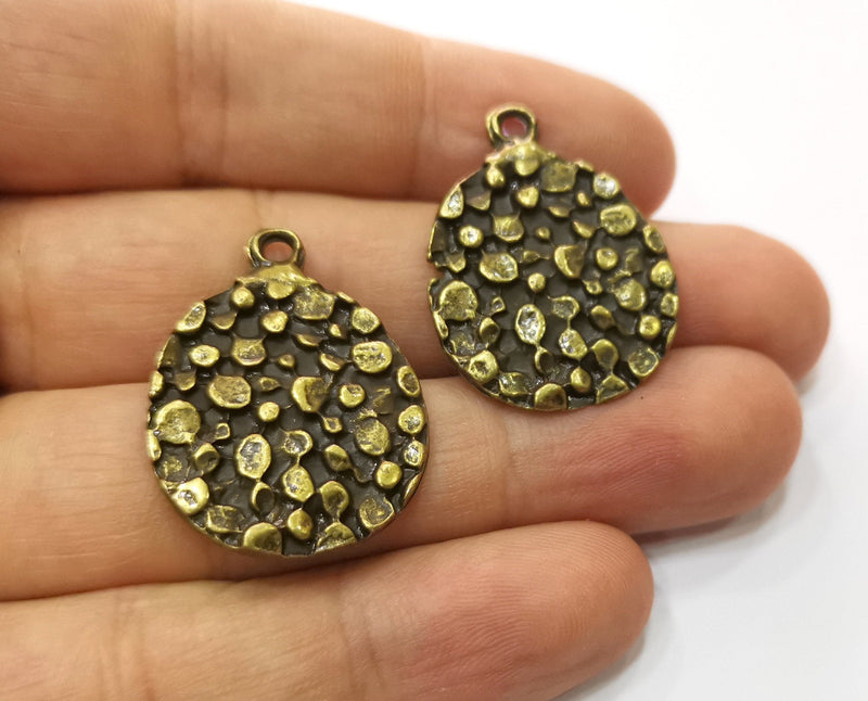 2 Antique Bronze Charms Antique Bronze Plated Charms (30x23mm) G19290