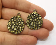 2 Antique Bronze Charms Antique Bronze Plated Charms (30x23mm) G19290
